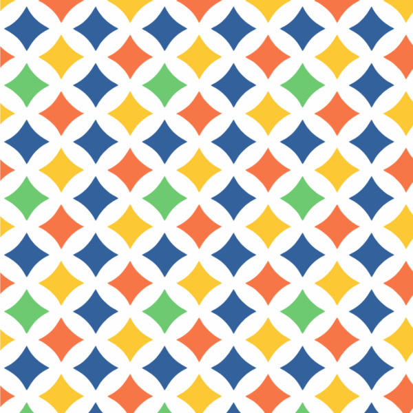 Boy's Space & Geometric Print Wallpaper Square