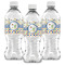 Boy's Space & Geometric Print Water Bottle Labels - Front View