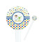 Boy's Space & Geometric Print Round Plastic Stir Sticks (Personalized)