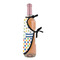 Boy's Space & Geometric Print Wine Bottle Apron - DETAIL WITH CLIP ON NECK
