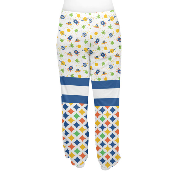 Boy's Space & Geometric Print Women's Pj on model - Back