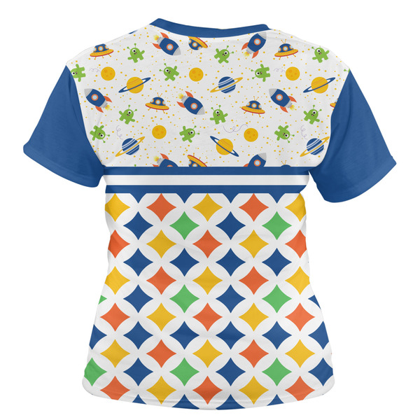 Boy's Space & Geometric Print Women's T-shirt Back