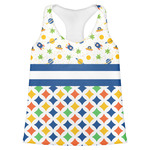 Boy's Space & Geometric Print Womens Racerback Tank Top - 2X Large