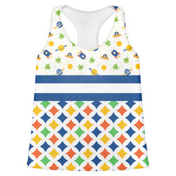 Boy's Space & Geometric Print Womens Racerback Tank Top - X Large