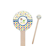 Boy's Space & Geometric Print Round Wooden Stir Sticks (Personalized)