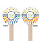 Boy's Space & Geometric Print Wooden 6" Stir Stick - Round - Double Sided - Front & Back