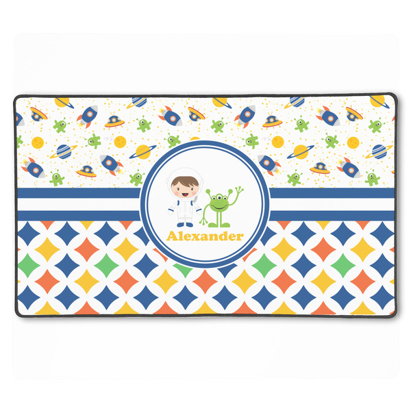 Custom Boy's Space & Geometric Print XXL Gaming Mouse Pad - 24" x 14" (Personalized)