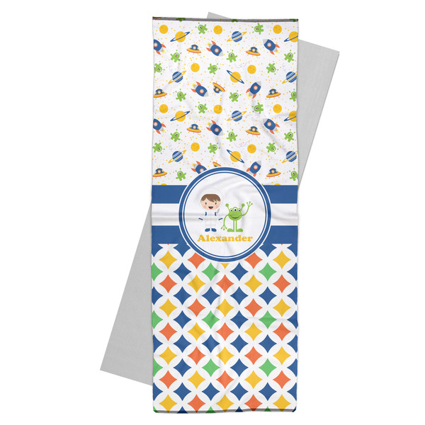 Custom Boy's Space & Geometric Print Yoga Mat Towel (Personalized)