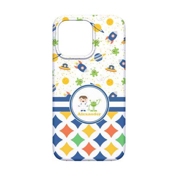 Boy's Space & Geometric Print iPhone 13 Mini Case - Back