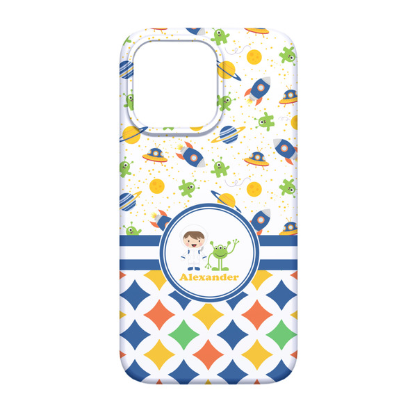 Boy's Space & Geometric Print iPhone 13 Pro Case - Back