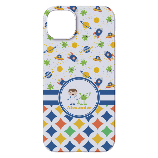 Boy's Space & Geometric Print iPhone 14 Pro Max Case - Back
