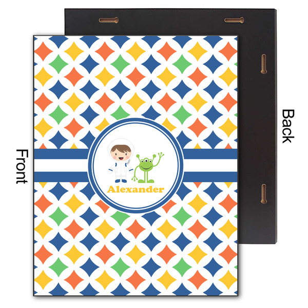 Boy's Astronaut 11x14 Wood Print - Front & Back View