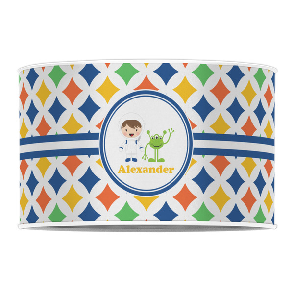 Boy's Astronaut 12" Drum Lampshade - FRONT (Poly Film)
