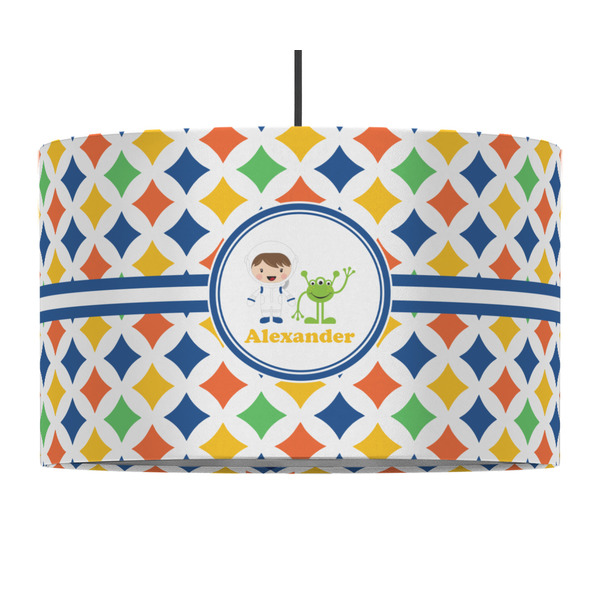 Boy's Astronaut 12" Drum Lampshade - PENDANT (Fabric)