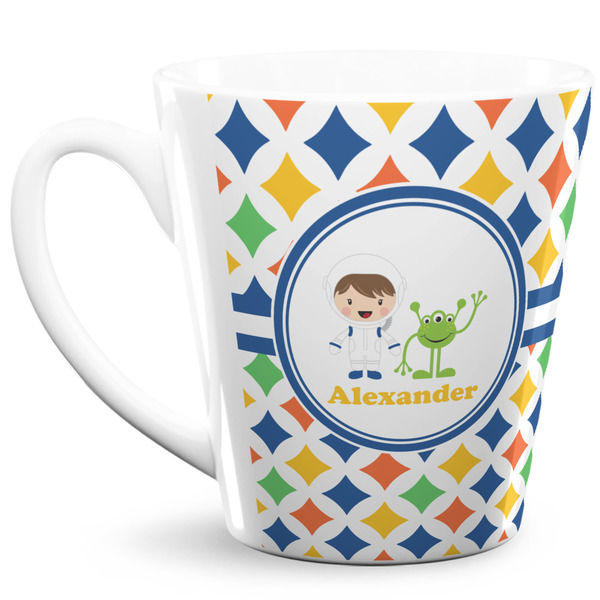 Custom Boy's Astronaut 12 Oz Latte Mug (Personalized)