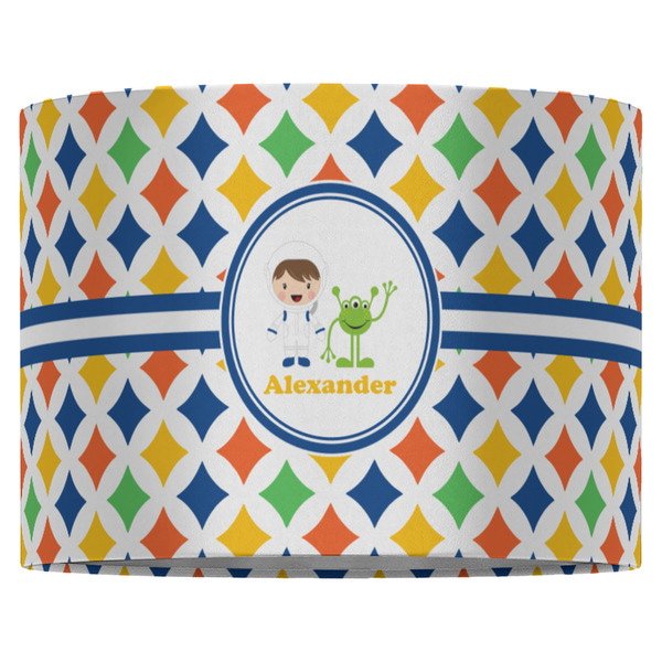 Boy's Astronaut 16" Drum Lampshade - FRONT (Fabric)