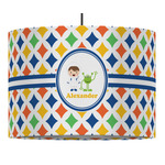 Boy's Astronaut 16" Drum Pendant Lamp - Fabric (Personalized)