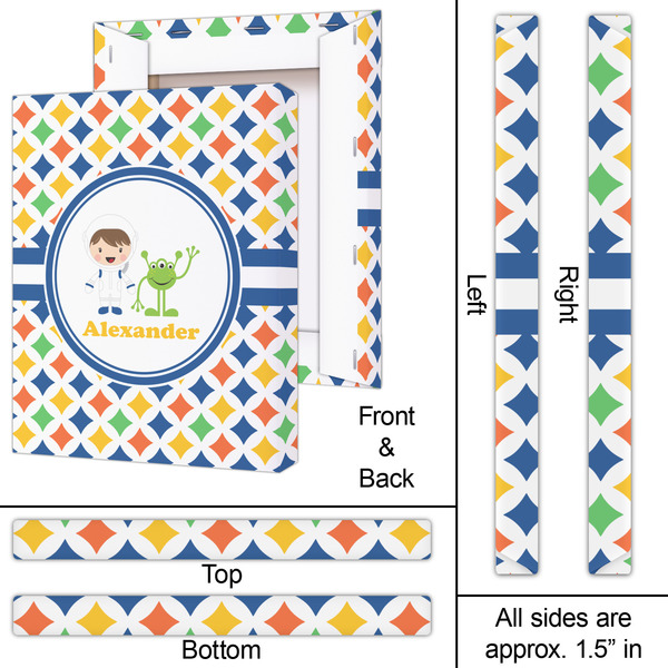 Boy's Astronaut 16x20 - Canvas Print - Approval