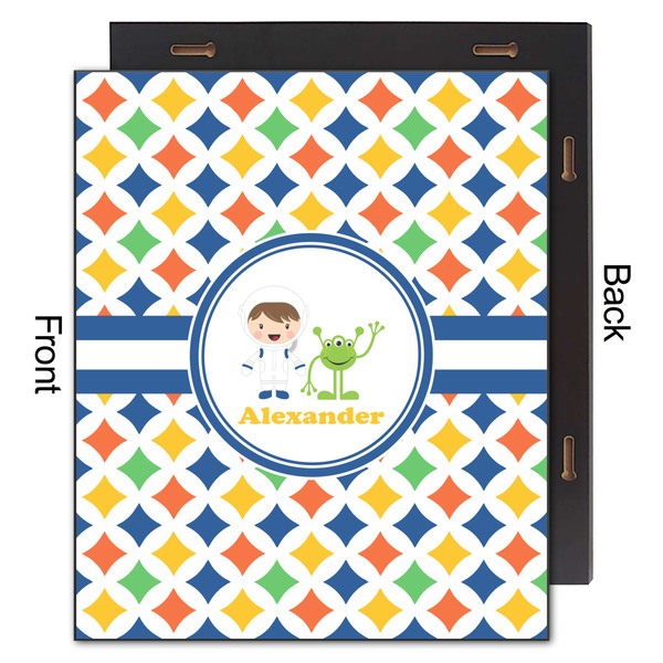 Boy's Astronaut 20x24 Wood Print - Front & Back View