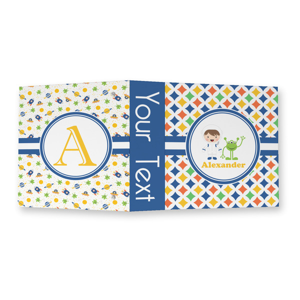 Boy's Astronaut 3 Ring Binders - Full Wrap - 2" - OPEN OUTSIDE