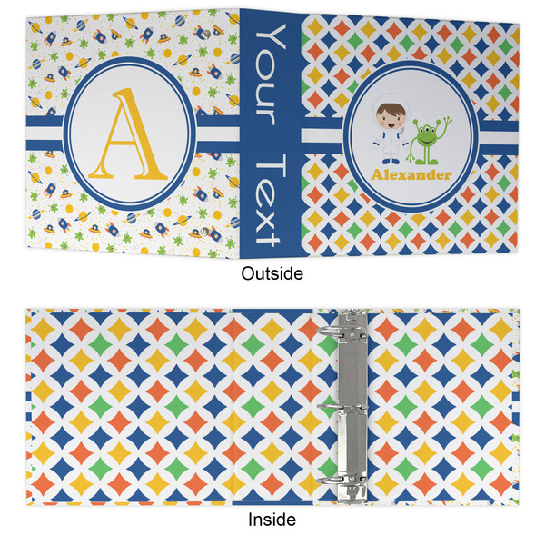 Boy's Astronaut 3 Ring Binders - Full Wrap - 3" - APPROVAL