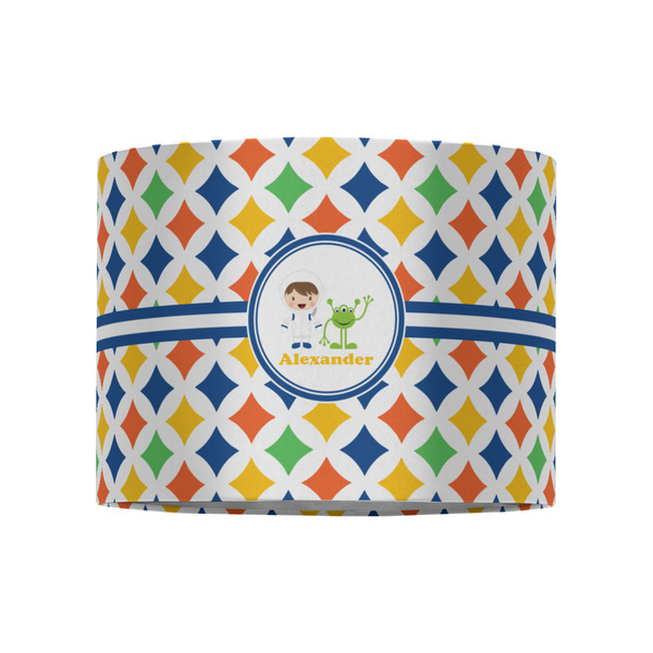Boy's Astronaut 8" Drum Lampshade - FRONT (Fabric)