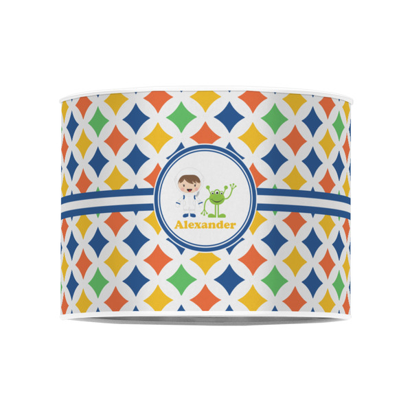 Boy's Astronaut 8" Drum Lampshade - FRONT (Poly Film)