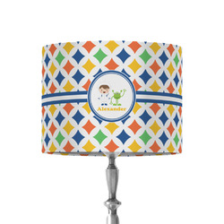 Boy's Astronaut 8" Drum Lamp Shade - Fabric (Personalized)