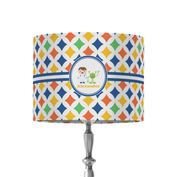 Custom Boy's Astronaut 8" Drum Lamp Shade - Fabric (Personalized)