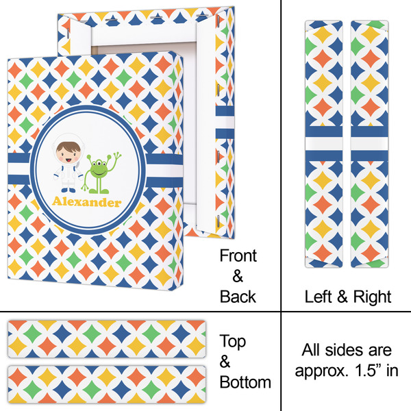 Boy's Astronaut 8x10 - Canvas Print - Approval