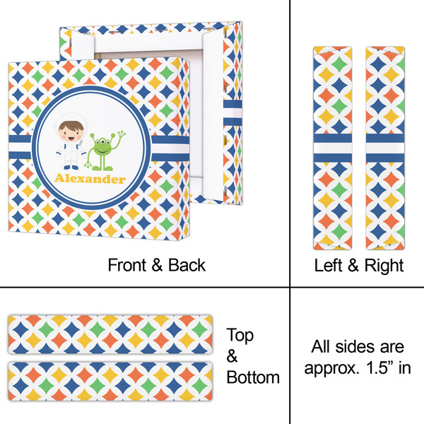 Boy's Astronaut 8x8 - Canvas Print - Approval