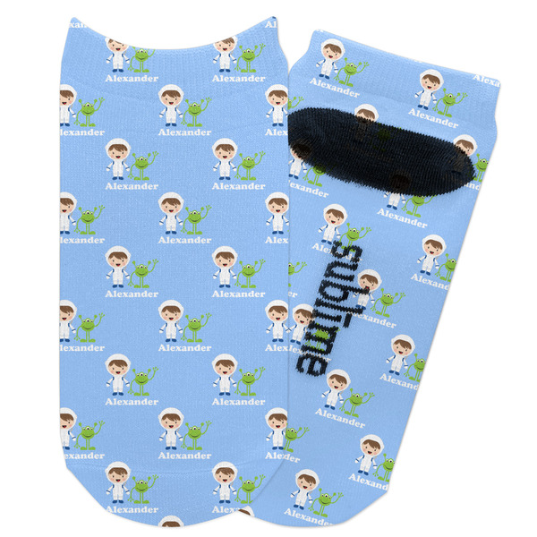 Custom Boy's Astronaut Adult Ankle Socks (Personalized)