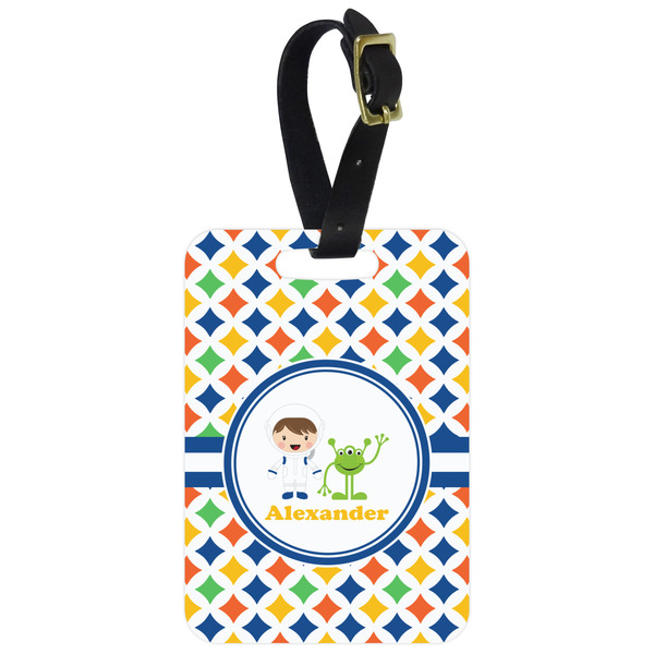 Custom Boy's Astronaut Metal Luggage Tag w/ Name or Text