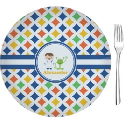 Boy's Astronaut 8" Glass Appetizer / Dessert Plates - Single or Set (Personalized)