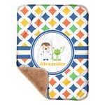 Boy's Astronaut Sherpa Baby Blanket - 30" x 40" w/ Name or Text