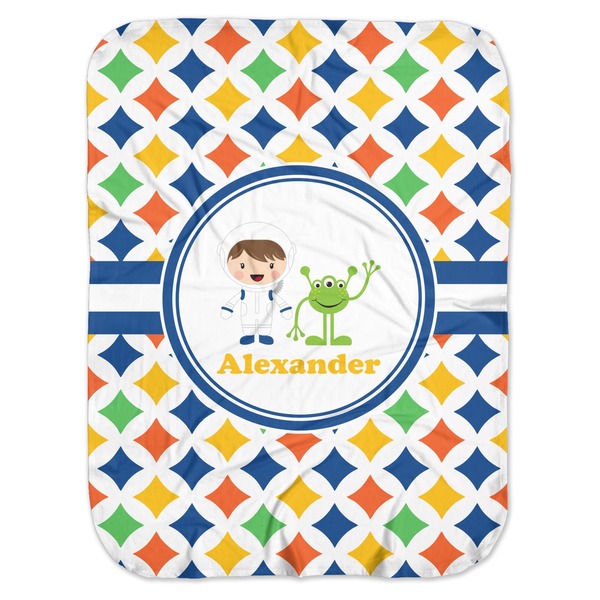 Custom Boy's Astronaut Baby Swaddling Blanket (Personalized)