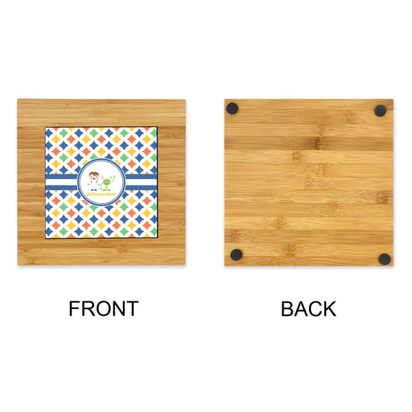 Boy's Astronaut Bamboo Trivet with 6" Tile - APPROVAL