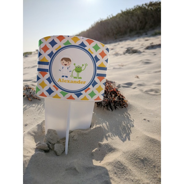 Boy's Astronaut Beach Spiker white on beach with sand