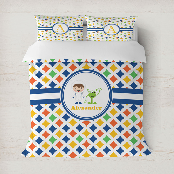 Custom Boy's Astronaut Duvet Cover (Personalized)