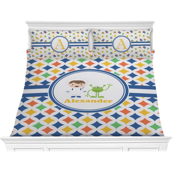 Custom Boy's Astronaut Comforter Set - King (Personalized)