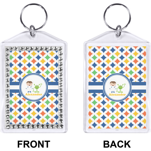 Boy's Astronaut Bling Keychain (Front + Back)