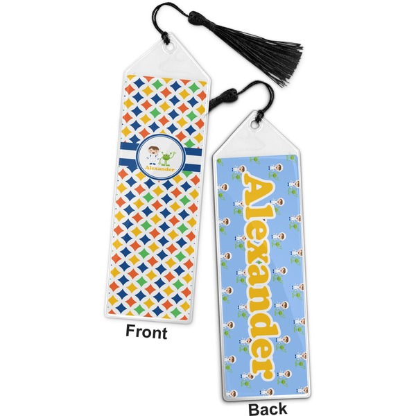 Boy's Astronaut Bookmark with tassel - Front and Back