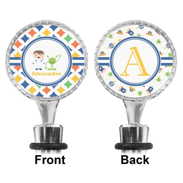 Boy's Astronaut Bottle Stopper - Front and Back