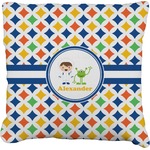 Boy's Astronaut Faux-Linen Throw Pillow 26" (Personalized)