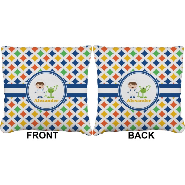 Boy's Astronaut Burlap Pillow Approval