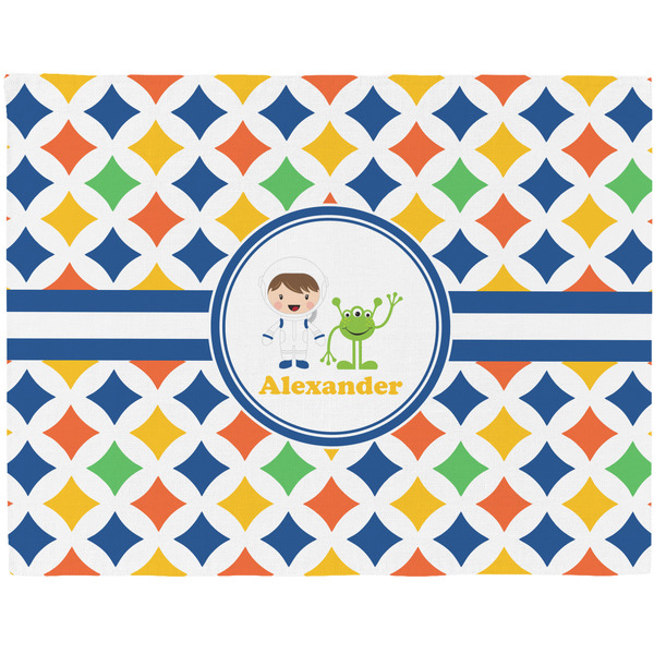 Custom Boy's Astronaut Woven Fabric Placemat - Twill w/ Name or Text