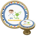 Boy's Astronaut Cabinet Knob - Gold (Personalized)