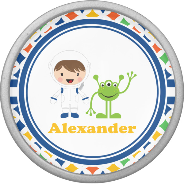 Boy's Astronaut Cabinet Knob - Nickel - Front