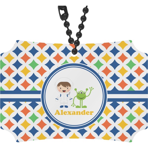 Custom Boy's Astronaut Rear View Mirror Ornament (Personalized)