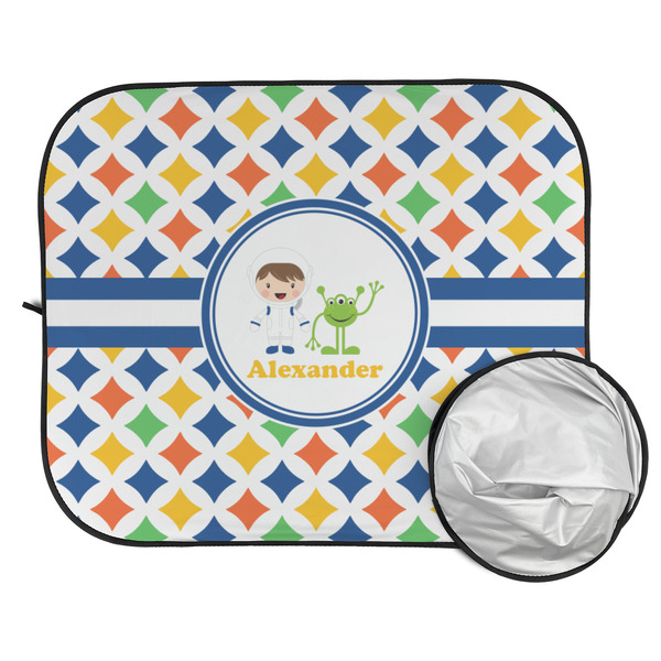 Boy's Astronaut Car Sun Shades - FOLDED & UNFOLDED